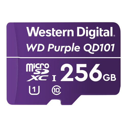 Western Digital WD Purple SC QD101 WDD256G1P0C - flash-minneskort - 256 GB - mikroSDXC UHS-I - Övrigt inom minneskort