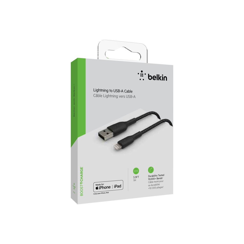Produktbild för Belkin BoostCharge Lightning-kabel - Lightning / USB - 1 m