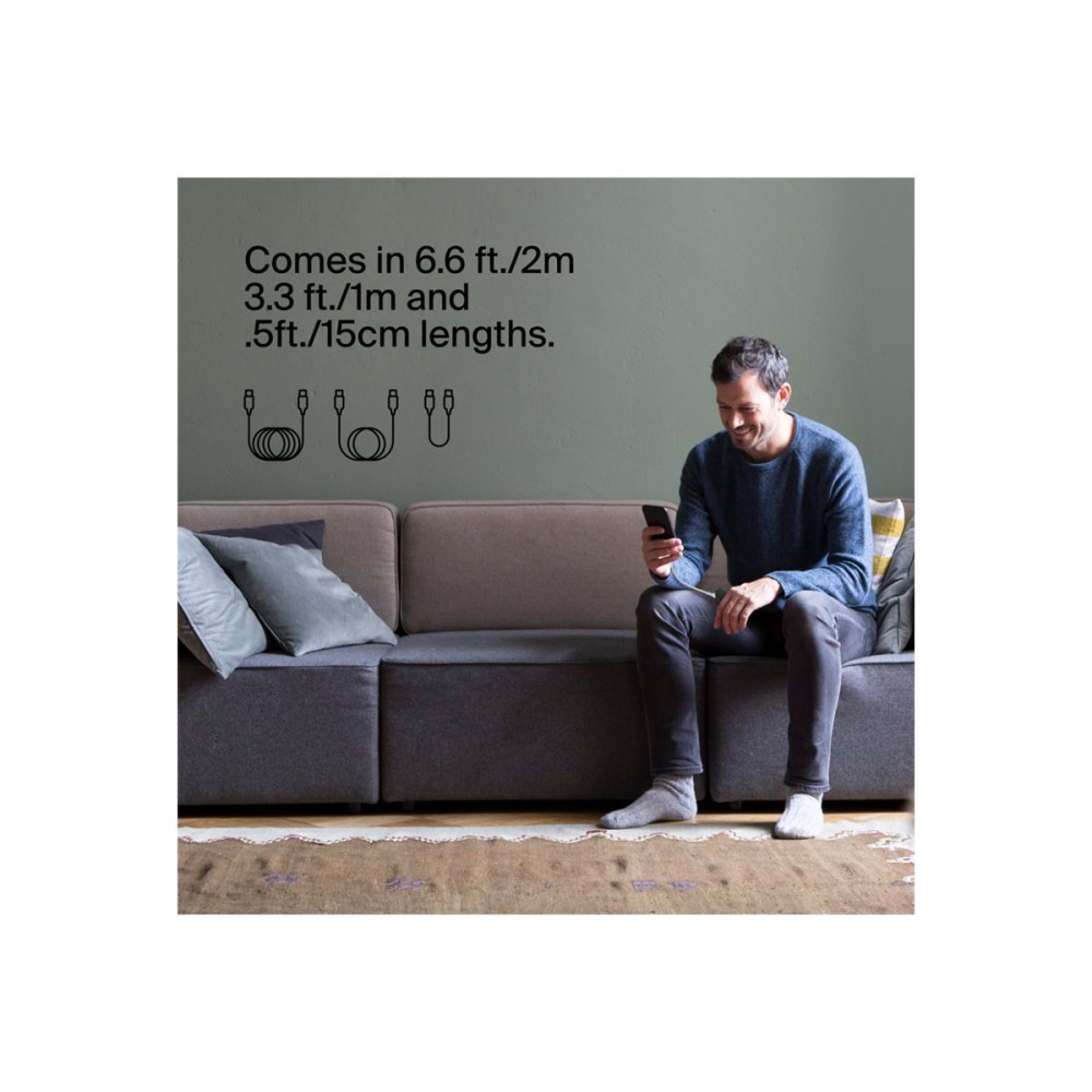 Produktbild för Belkin BoostCharge - USB typ C-kabel - USB-C till USB-C - 1 m