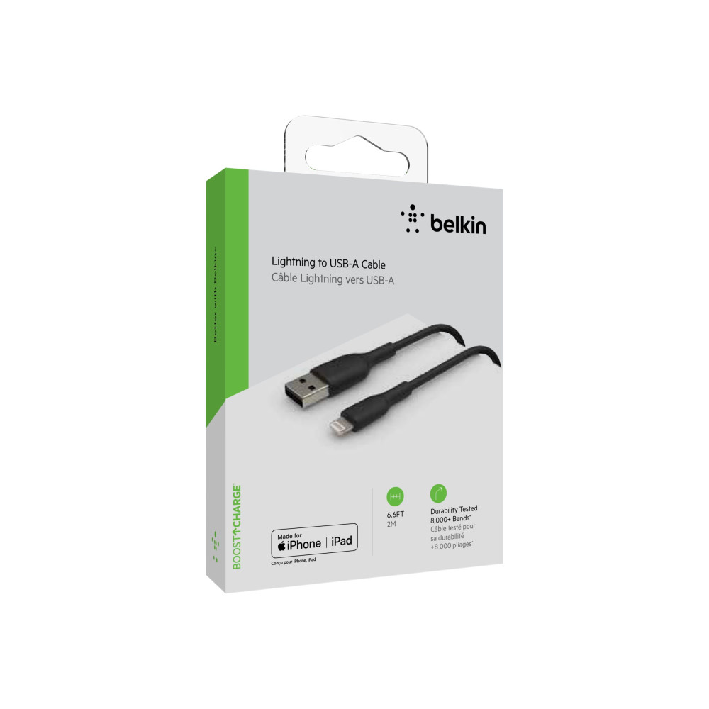 Produktbild för Belkin BoostCharge Lightning-kabel - Lightning / USB - 2 m