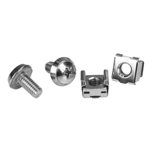 StarTech.com StarTech.com Rack Screws - 20 Pack - Installation Tool - 12 mm M6 Screws - M6 Nuts - Cabinet Mounting Screws and Cage Nuts (CABSCRWM620) - skruvar och muttrar för rack