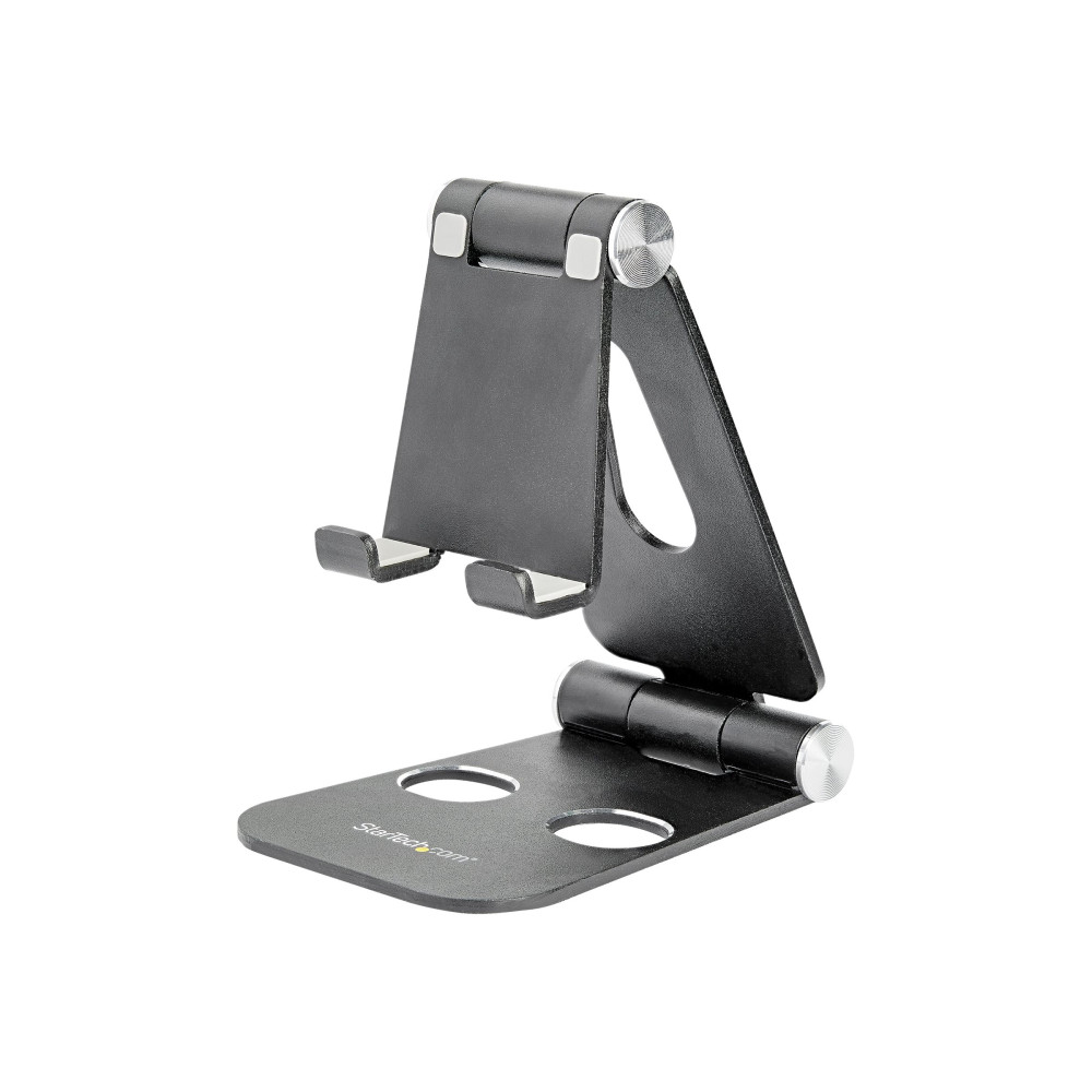 Produktbild för StarTech.com Telefon- och surfplattestativ - Universellt - Multivinkel - Hopfällbart - Svart - skrivbordsställ för mobiltelefon, surfplatta