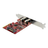 Produktbild för Startech 2-ports PCIe USB 3.1-kort - 2x USB-C - USB 3.1 Gen 2 - Upp till 10 Gbit/s - USB-adapter - PCIe 3.0 x4 - USB-C 3.1 Gen 2 x 2
