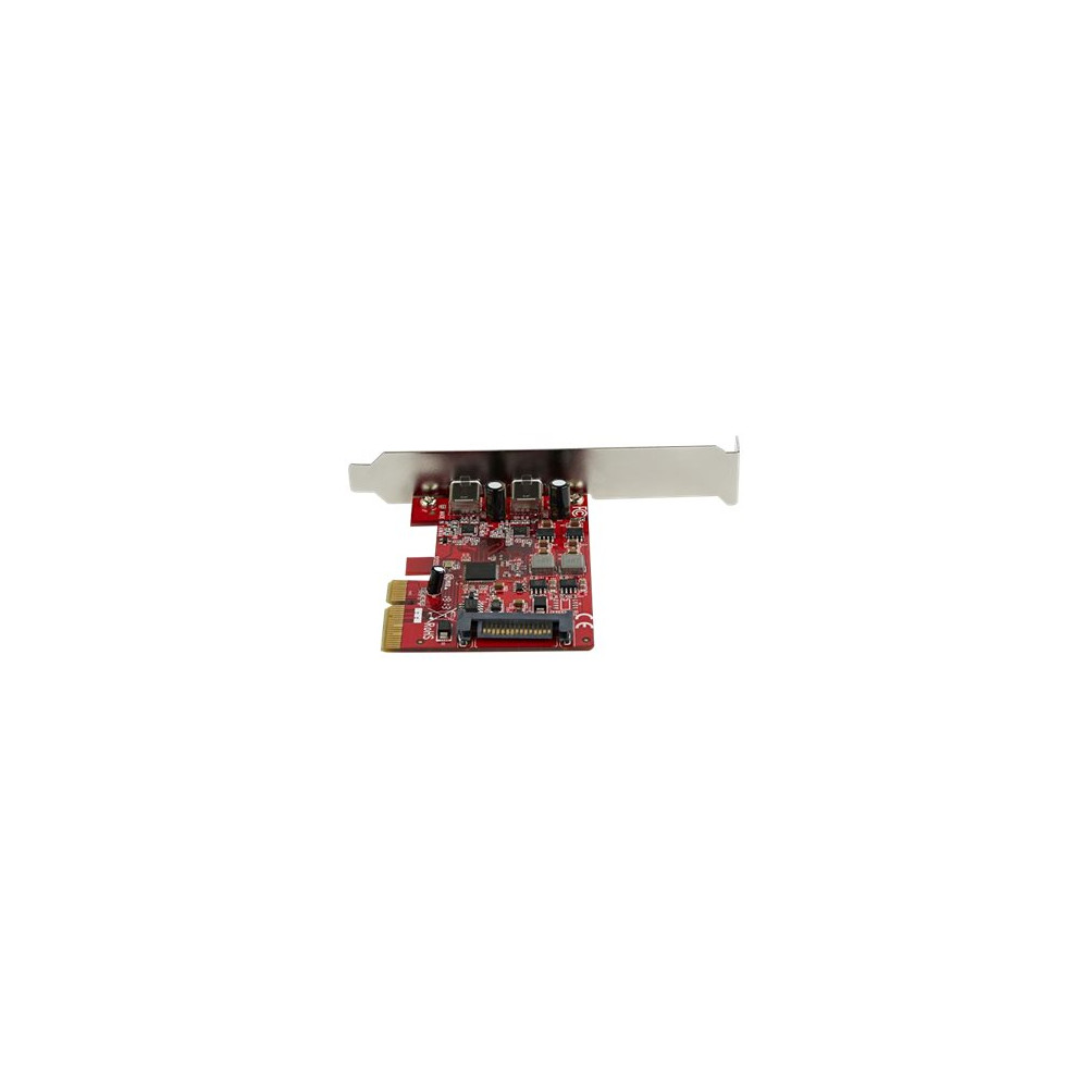Produktbild för Startech 2-ports PCIe USB 3.1-kort - 2x USB-C - USB 3.1 Gen 2 - Upp till 10 Gbit/s - USB-adapter - PCIe 3.0 x4 - USB-C 3.1 Gen 2 x 2