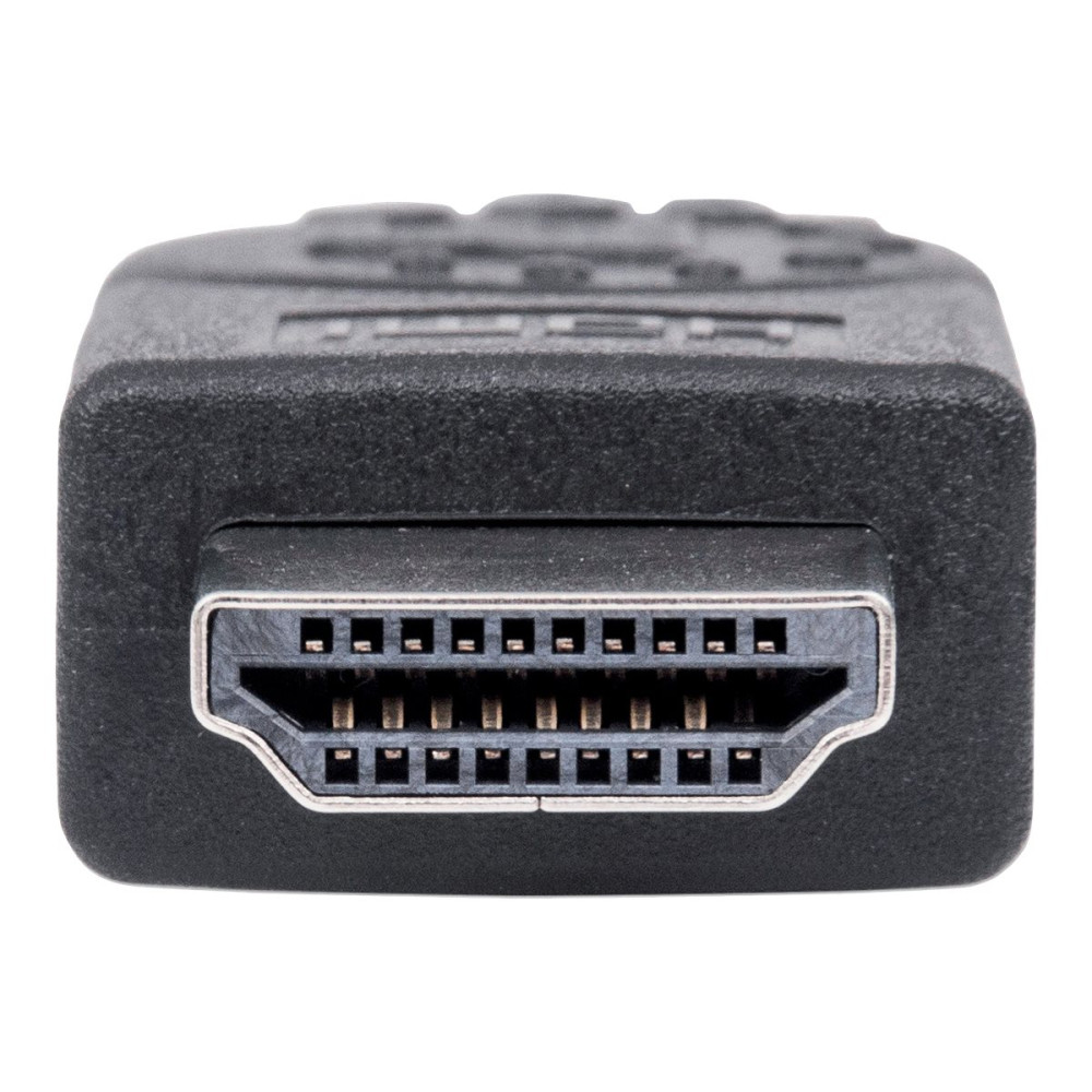 Produktbild för Manhattan HDMI Cable with Ethernet, 4K@30Hz (High Speed), 5m, Male to Male, Black, Ultra HD 4k x 2k, Fully Shielded, Gold Plated Contacts, Lifetime Warranty, Polybag - HDMI-kabel med Ethernet - 5 m