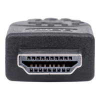 Produktbild för Manhattan HDMI Cable with Ethernet, 4K@30Hz (High Speed), 5m, Male to Male, Black, Ultra HD 4k x 2k, Fully Shielded, Gold Plated Contacts, Lifetime Warranty, Polybag - HDMI-kabel med Ethernet - 5 m