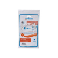 Produktbild för Manhattan USB-A to Micro-USB Cable, 1.8m, Male to Male, 480 Mbps (USB 2.0), Hi-Speed USB, White, Lifetime Warranty, Polybag - USB-kabel - USB till mikro-USB typ B - 1.8 m