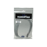 Produktbild för Manhattan USB-A to USB-B Cable, 3m, Male to Male, Translucent Silver, 480 Mbps (USB 2.0), Hi-Speed USB, Lifetime Warranty, Polybag - USB-kabel - USB till USB typ B - 3 m