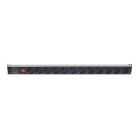 Produktbild för Intellinet Vertical Rackmount 12-Way Power Strip - German Type, With On/Off Switch and Overload Protection, 1.6m Power Cord - effektband