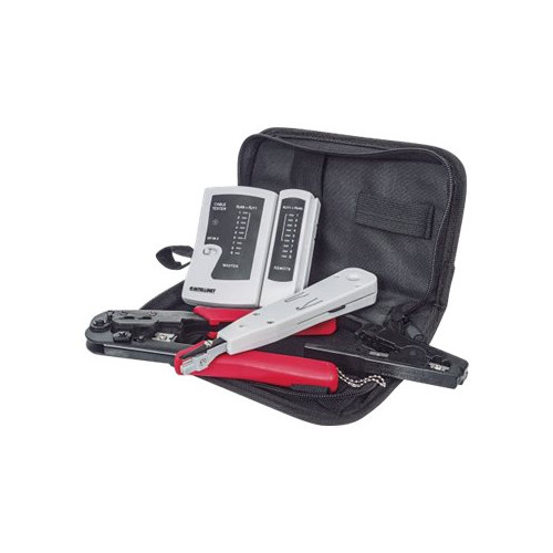 IC Intracom Intellinet 4-Piece Network Tool Kit, 4 Tool Network Kit Composed of LAN Tester, LSA punch down tool, Crimping Tool and Cut and Stripping tool - verktygssats för nätverk