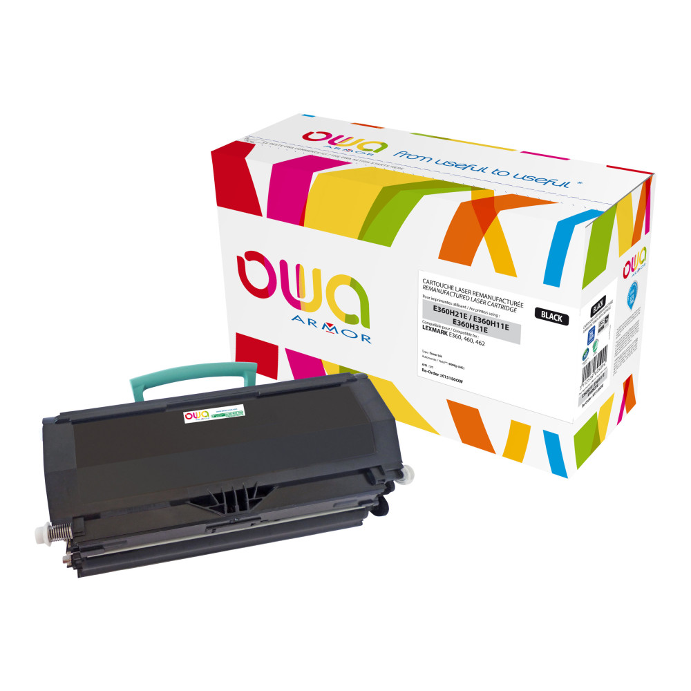 Produktbild för OWA - svart - kompatibel - återanvänd - tonerkassett (alternativ för: Lexmark E360H11E, Lexmark E360H21E, Lexmark E360H31E)