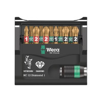 Produktbild för Wera Bit-Check 12 Diamond 1 - bitssats för skruvmejsel - 12 delar