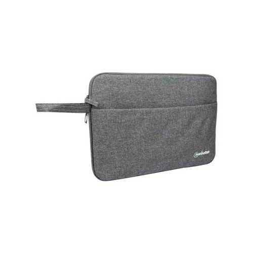Manhattan Manhattan Seattle Laptop Sleeve 14.5", Grey, Padded, Extra Soft Internal Cushioning, Main Compartment with double zips, Zippered Front Pocket, Carry Loop, Water Resistant and Durable, Notebook Slipcase, Three Year Warranty - fodral för bärbar dator