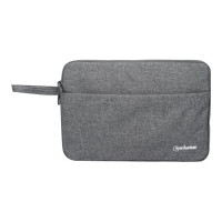 Produktbild för Manhattan Seattle Laptop Sleeve 14.5", Grey, Padded, Extra Soft Internal Cushioning, Main Compartment with double zips, Zippered Front Pocket, Carry Loop, Water Resistant and Durable, Notebook Slipcase, Three Year Warranty - fodral för bärbar dator