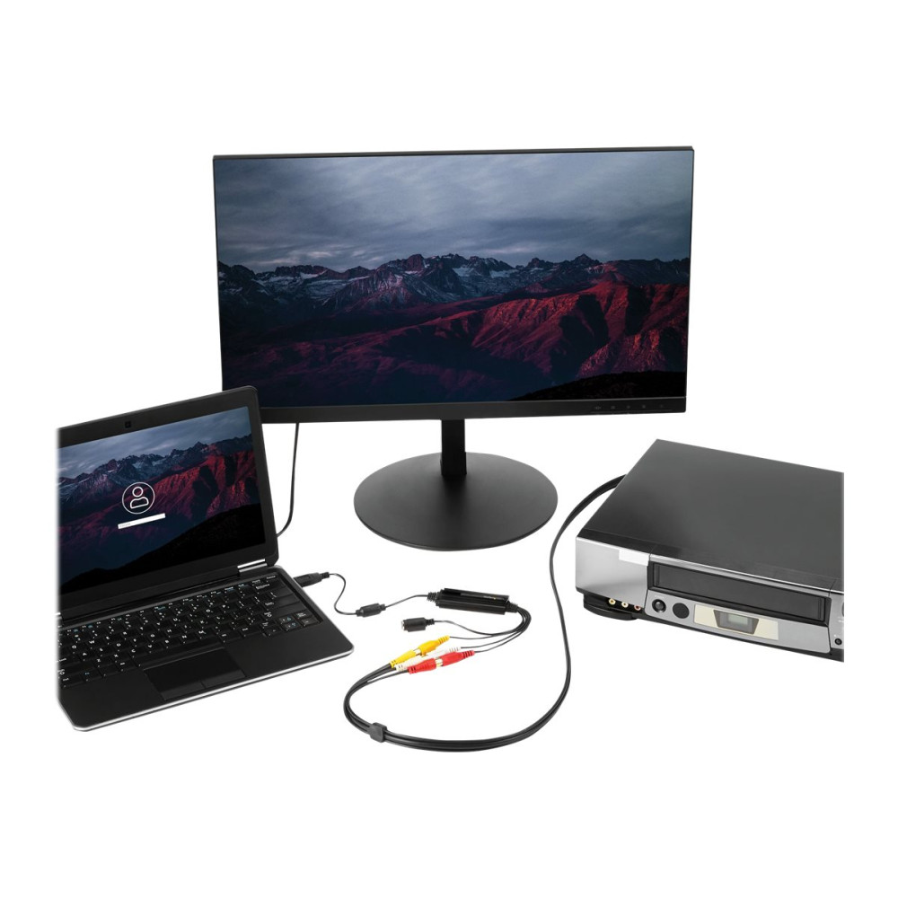 Produktbild för StarTech.com USB videoinspelningsadapter - S Video/komposit till USB 2.0 videoinspelningskabel med stöd för TWAIN - Analog till digital konverterare - endast Windows - videofångstadapter - USB 2.0