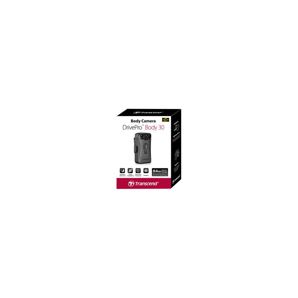 Produktbild för Transcend DrivePro Body 30 - videokamera - internt flashminne