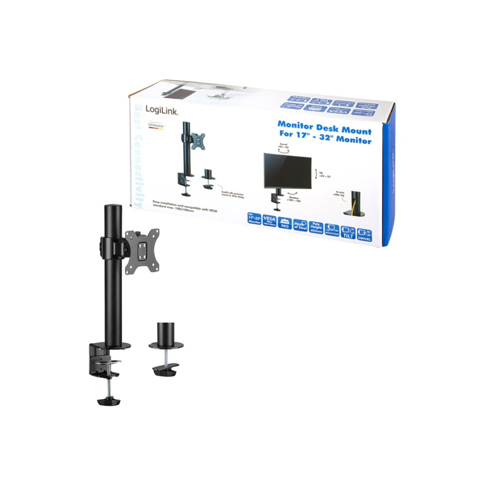 Produktbild för LogiLink monteringssats - för LCD-display - svart