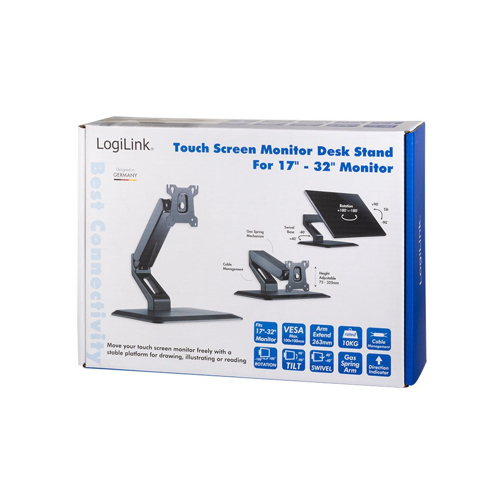 Produktbild för LogiLink ställ - justerbar arm - för LCD-display - svart