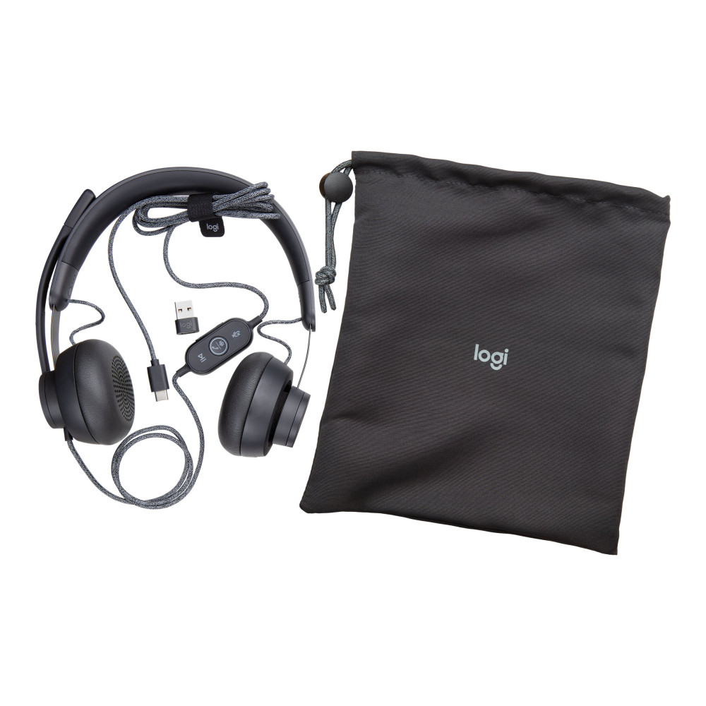 Produktbild för Logitech Zone Wired MSFT Teams - headset - USB-C