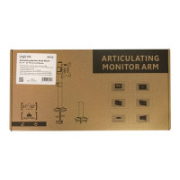Produktbild för LogiLink monteringssats - fullständig rörelse - för LCD-display/krökt LCD-display - svart