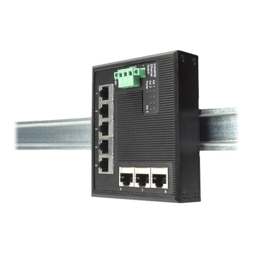 Digitus DIGITUS Industrial Gigabit Flat Switch - utökat temperaturintervall - switch - 5 portar