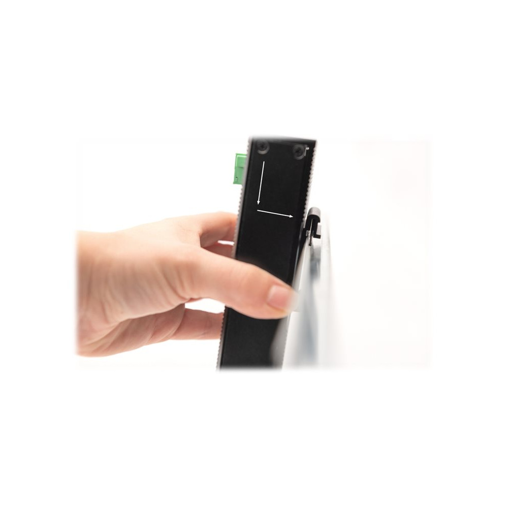 Produktbild för DIGITUS Industrial Gigabit Flat Switch - utökat temperaturintervall - switch - 5 portar