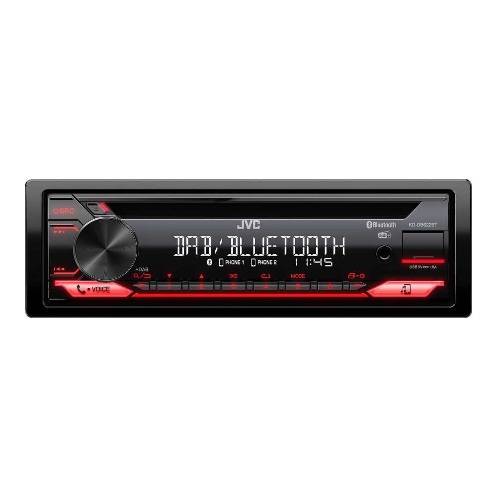Produktbild för JVC KD-DB622BT - Bil - CD-mottagare - inbyggd enhet - Enkel-DIN