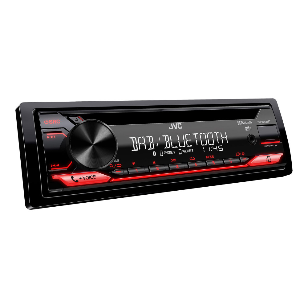 Produktbild för JVC KD-DB622BT - Bil - CD-mottagare - inbyggd enhet - Enkel-DIN