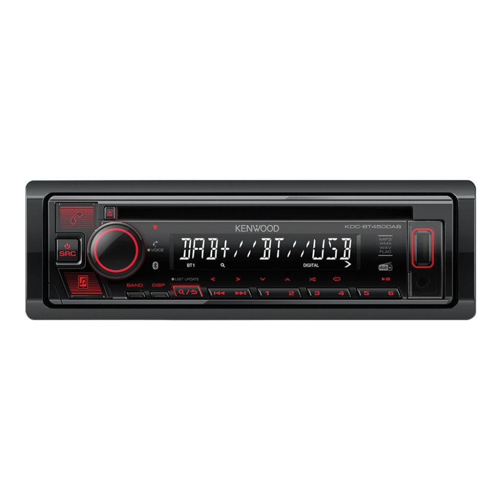 Produktbild för Kenwood KDC-BT450DAB - Bil - CD-mottagare - inbyggd enhet - Enkel-DIN