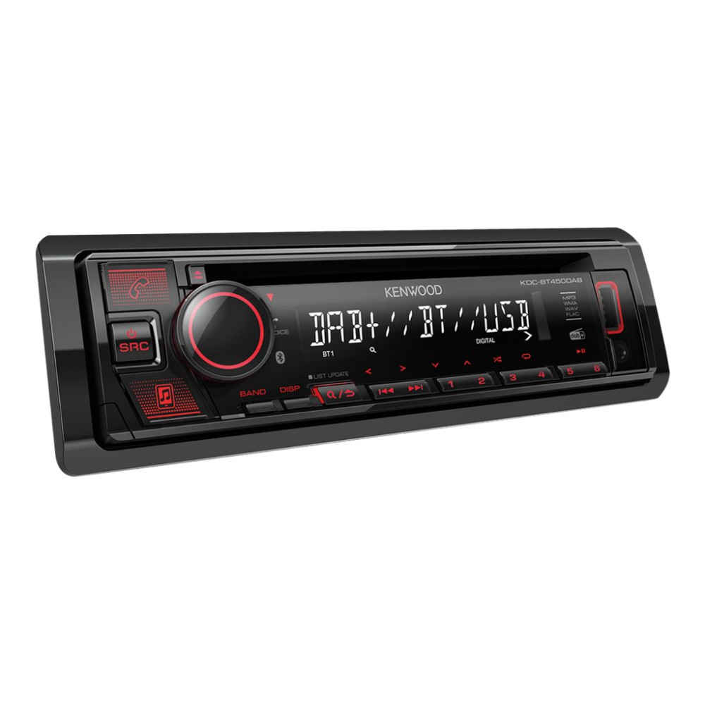 Produktbild för Kenwood KDC-BT450DAB - Bil - CD-mottagare - inbyggd enhet - Enkel-DIN