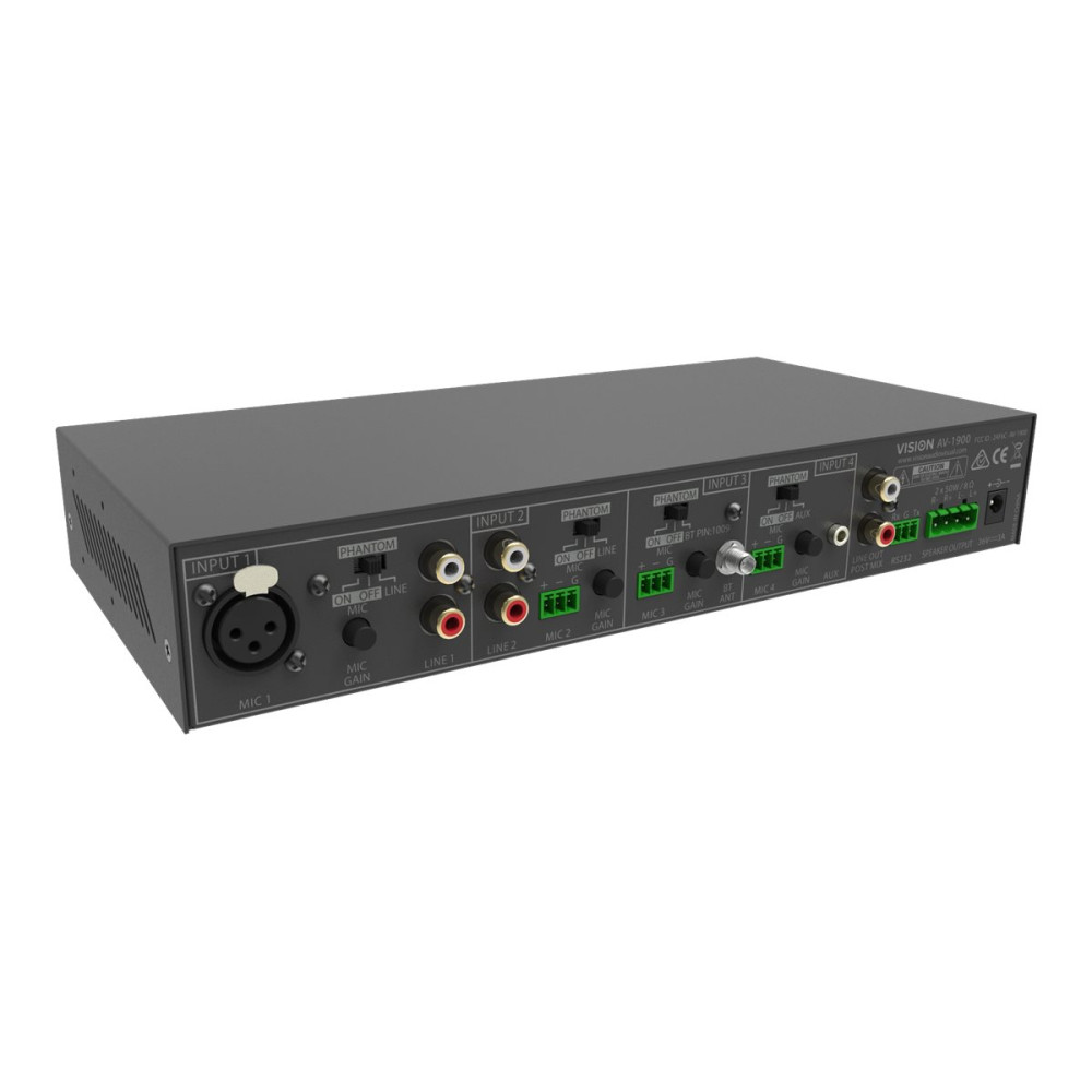 Produktbild för Vision AV-1900 mixerförstärkare - 4-kanals