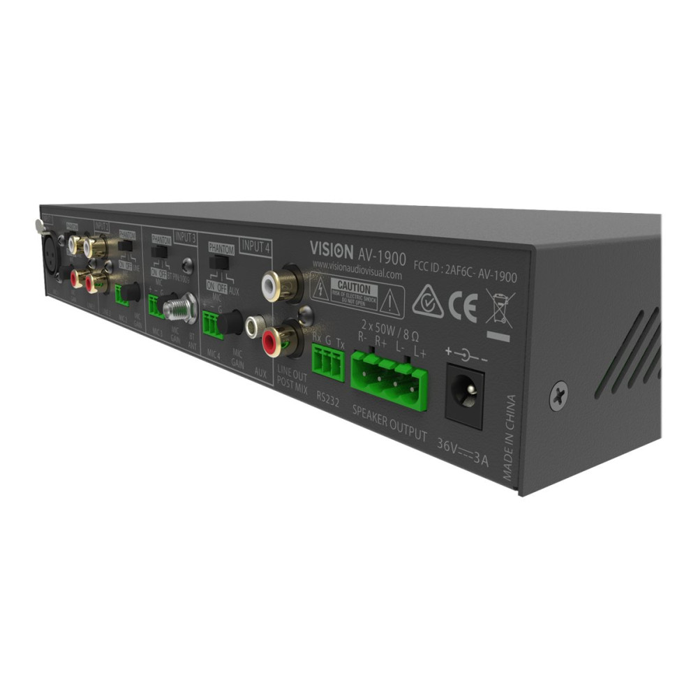 Produktbild för Vision AV-1900 mixerförstärkare - 4-kanals