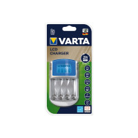 Produktbild för Varta LCD Charger batteriladdare - + växelströmsadapter + bilströmsadapter