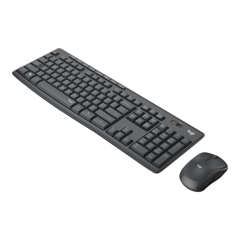 Produktbild för Logitech MK295 Silent - sats med tangentbord och mus - QWERTZ - schweizisk - grafit Inmatningsenhet