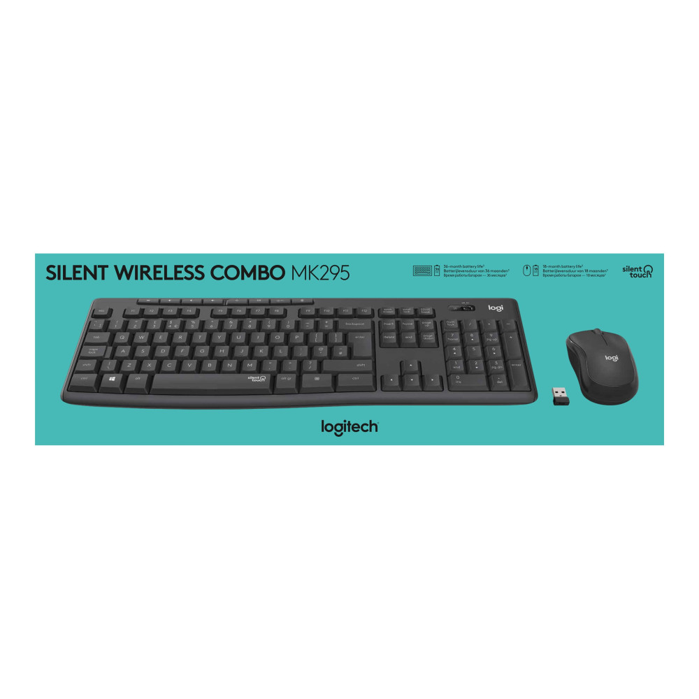 Produktbild för Logitech MK295 Silent - sats med tangentbord och mus - QWERTZ - schweizisk - grafit Inmatningsenhet