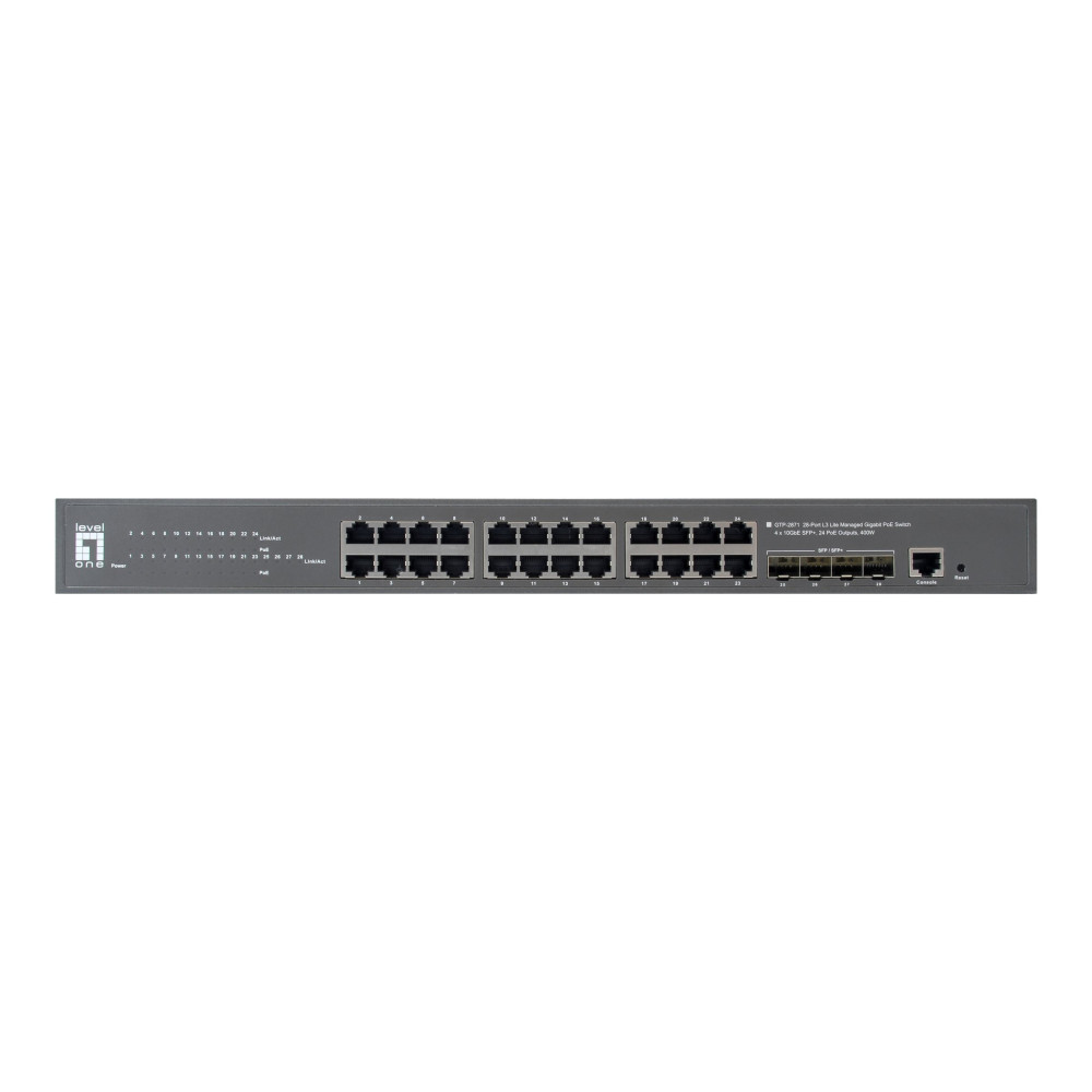 Produktbild för LevelOne GTP-2871 - switch - 28 portar - Administrerad - rackmonterbar