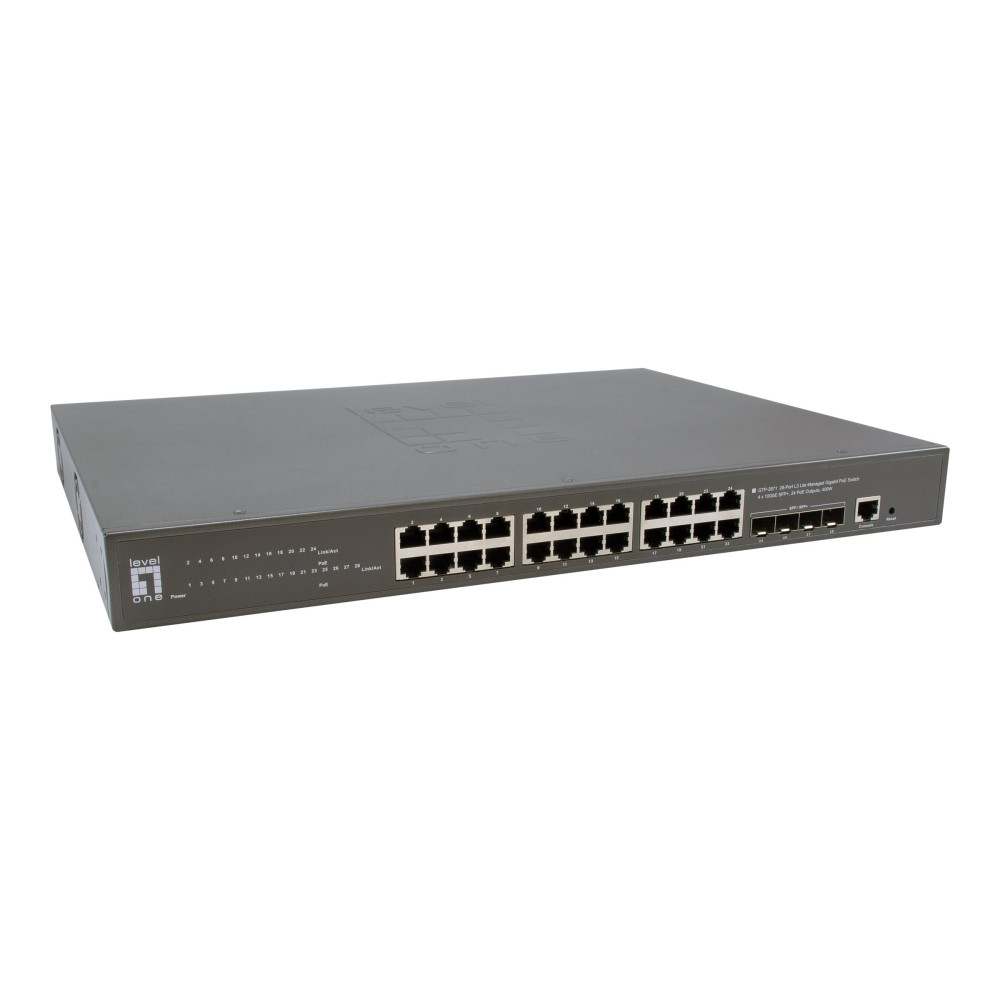 Produktbild för LevelOne GTP-2871 - switch - 28 portar - Administrerad - rackmonterbar