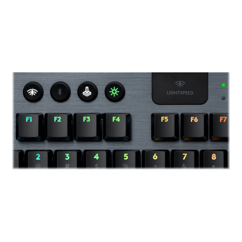 Produktbild för Logitech G915 TKL Tenkeyless LIGHTSPEED Wireless RGB Mechanical Gaming Keyboard - tangentbord - Nordisk - kol Inmatningsenhet