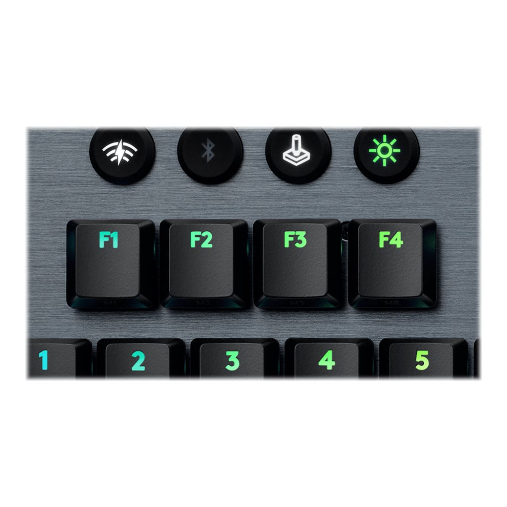 Produktbild för Logitech G915 TKL Tenkeyless LIGHTSPEED Wireless RGB Mechanical Gaming Keyboard - tangentbord - Nordisk - kol Inmatningsenhet