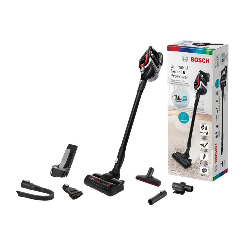 Produktbild för Bosch Unlimited Serie | 8 ProPower BSS81POW1 - dammsugare - sladdlös - skaft/handhållen - svart
