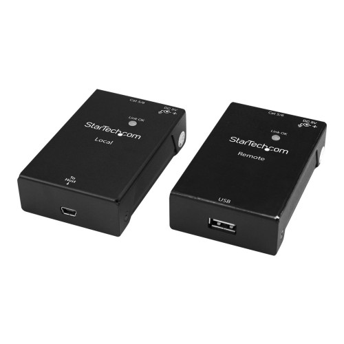 StarTech.com Startech USB 2.0-förlängare över Cat5e/Cat6-kabel (RJ45) - Upp till 50 m - USB-portförlängare adapterkit med hög hastighet - Strömförsörjd - USB över Ethernet-kabelförlängare - 480 Mbps - Metall - USB-förlängningskabel - USB 2.0