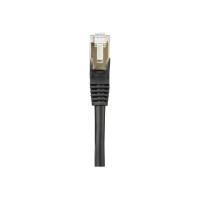 Produktbild för StarTech.com 10m CAT6A Ethernet Cable, 10 Gigabit Shielded Snagless RJ45 100W PoE Patch Cord, CAT 6A 10GbE STP Network Cable w/Strain Relief, Black, UL Certified Wiring/TIA - Category 6A - 26AWG (6ASPAT10MBK) - patch-kabel - 10 m - svart