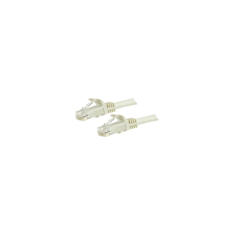 Produktbild för StarTech.com 1.5m CAT6 Ethernet Cable, 10 Gigabit Snagless RJ45 650MHz 100W PoE Patch Cord, CAT 6 10GbE UTP Network Cable w/Strain Relief, White, Wiring is UL Certified/TIA - Category 6 - 24AWG (N6PATC150CMWH) - patch-kabel - 1.5 m - vit
