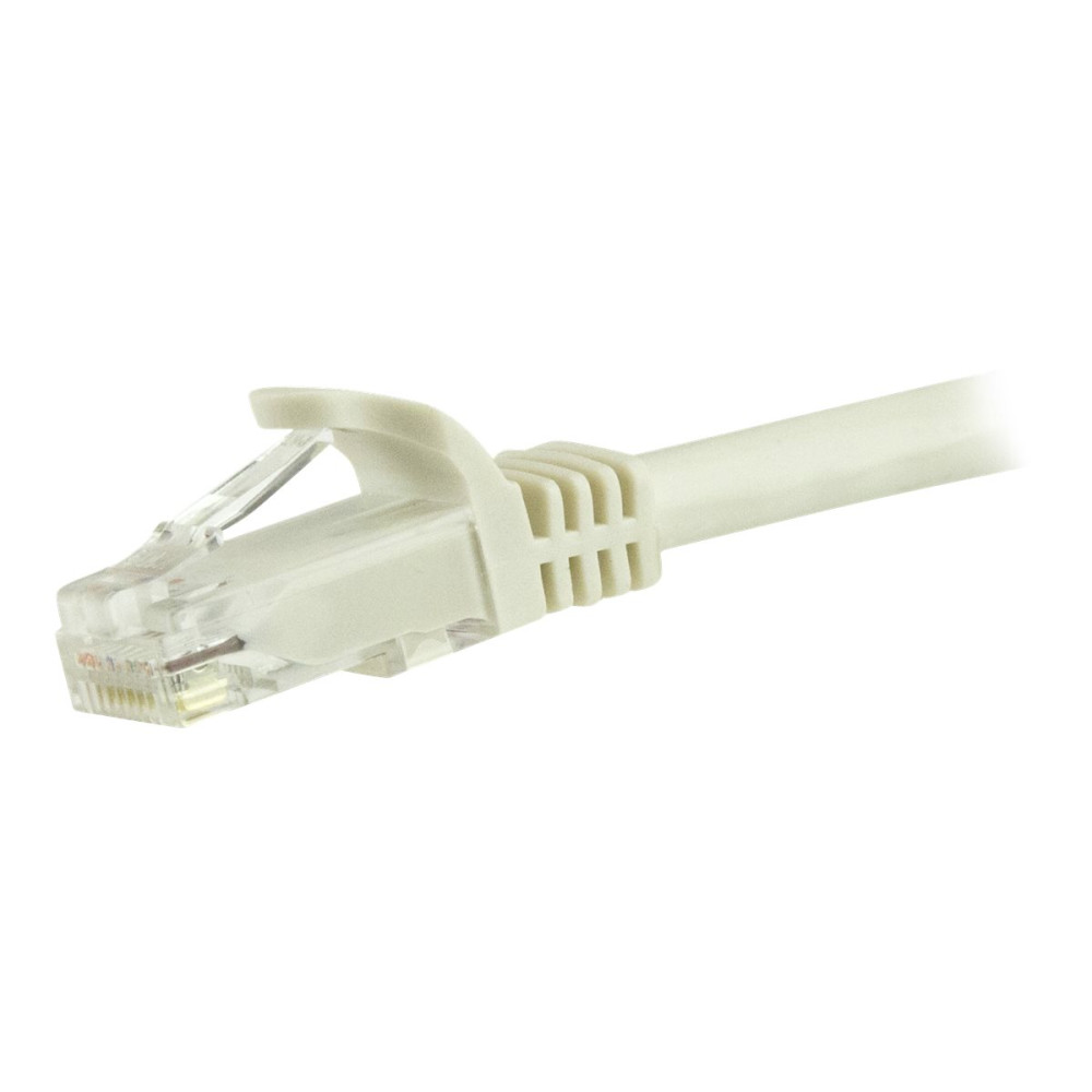 Produktbild för StarTech.com 1.5m CAT6 Ethernet Cable, 10 Gigabit Snagless RJ45 650MHz 100W PoE Patch Cord, CAT 6 10GbE UTP Network Cable w/Strain Relief, White, Wiring is UL Certified/TIA - Category 6 - 24AWG (N6PATC150CMWH) - patch-kabel - 1.5 m - vit