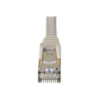 Produktbild för StarTech.com 5m CAT6A Ethernet Cable, 10 Gigabit Shielded Snagless RJ45 100W PoE Patch Cord, CAT 6A 10GbE STP Network Cable w/Strain Relief, Grey, UL Certified Wiring/TIA - Category 6A - 26AWG (6ASPAT5MGR) - patch-kabel - 5 m - grå