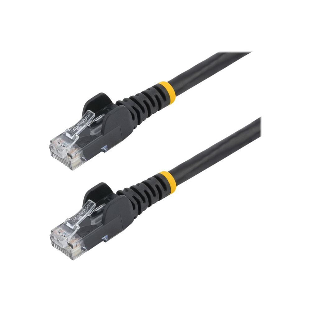 Produktbild för StarTech.com Cat5e Ethernet patchkabel med hakfria RJ45-kontakter - 10 m, Svart - patch-kabel - 10 m - svart
