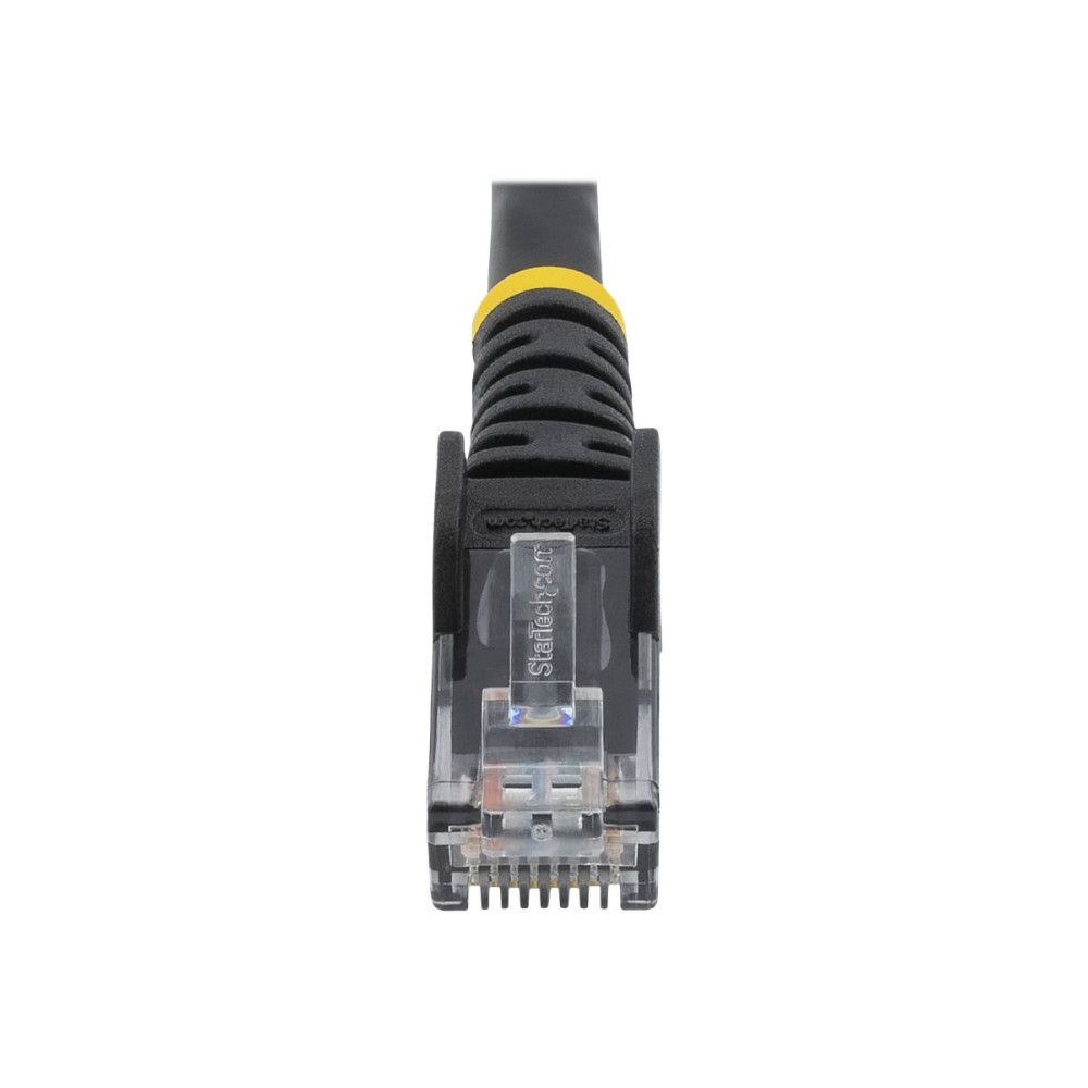 Produktbild för StarTech.com Cat5e Ethernet patchkabel med hakfria RJ45-kontakter - 10 m, Svart - patch-kabel - 10 m - svart