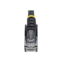 Produktbild för StarTech.com Cat5e Ethernet patchkabel med hakfria RJ45-kontakter - 10 m, Svart - patch-kabel - 10 m - svart