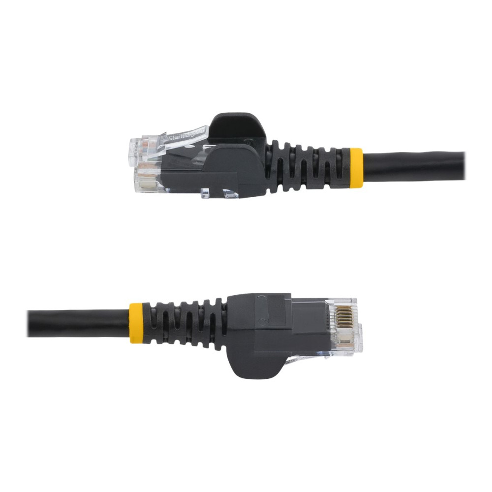 Produktbild för StarTech.com Cat5e Ethernet patchkabel med hakfria RJ45-kontakter - 10 m, Svart - patch-kabel - 10 m - svart