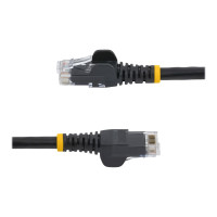 Produktbild för StarTech.com Cat5e Ethernet patchkabel med hakfria RJ45-kontakter - 10 m, Svart - patch-kabel - 10 m - svart